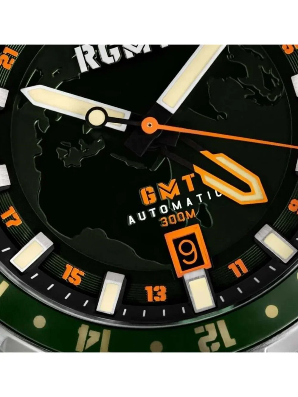 NWT Rgmt Globemaster Automatic Green Dial Men's Watch